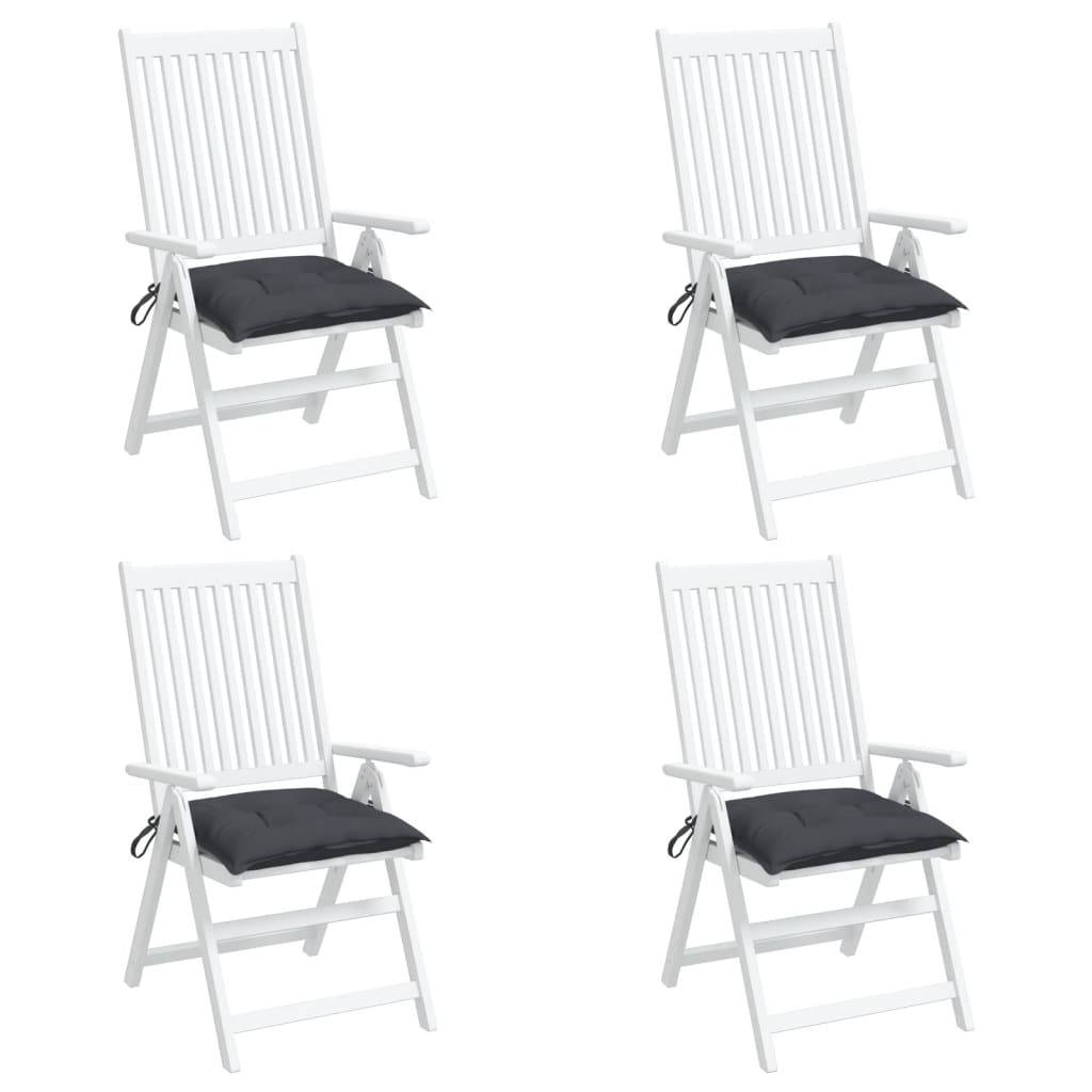Coussins de chaise lot de 4 tissu oxford anthracite 40 x 40 x 7 cm, poids:1.8kg - PANGIVO - Image 4