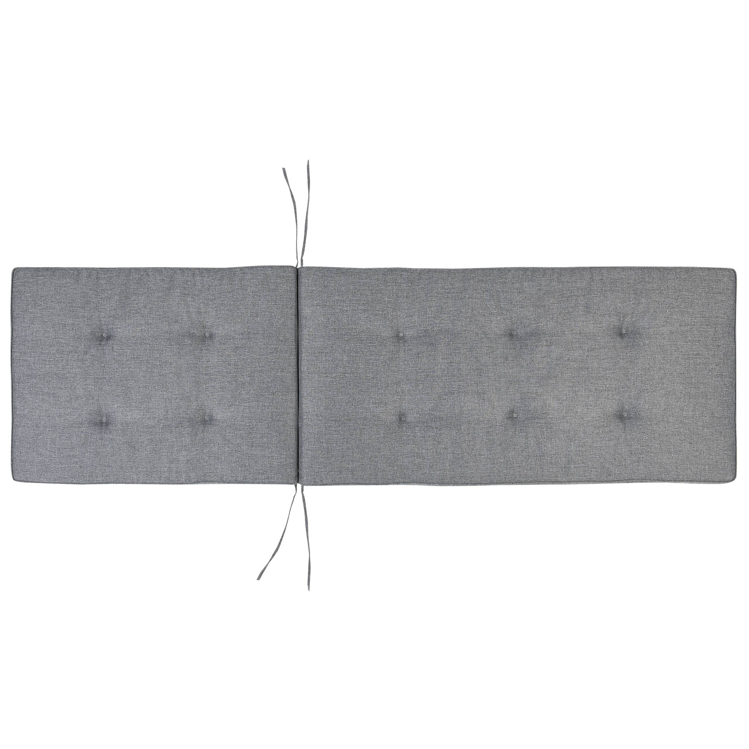 Beliani - Coussin Moelleux pour Chaise Longue Transat de Jardin 192 x 56 x 5 cm en Tissu Imperméabe anti-UV Gris Idéal pour Bain de Soleil Beliani - Image 4