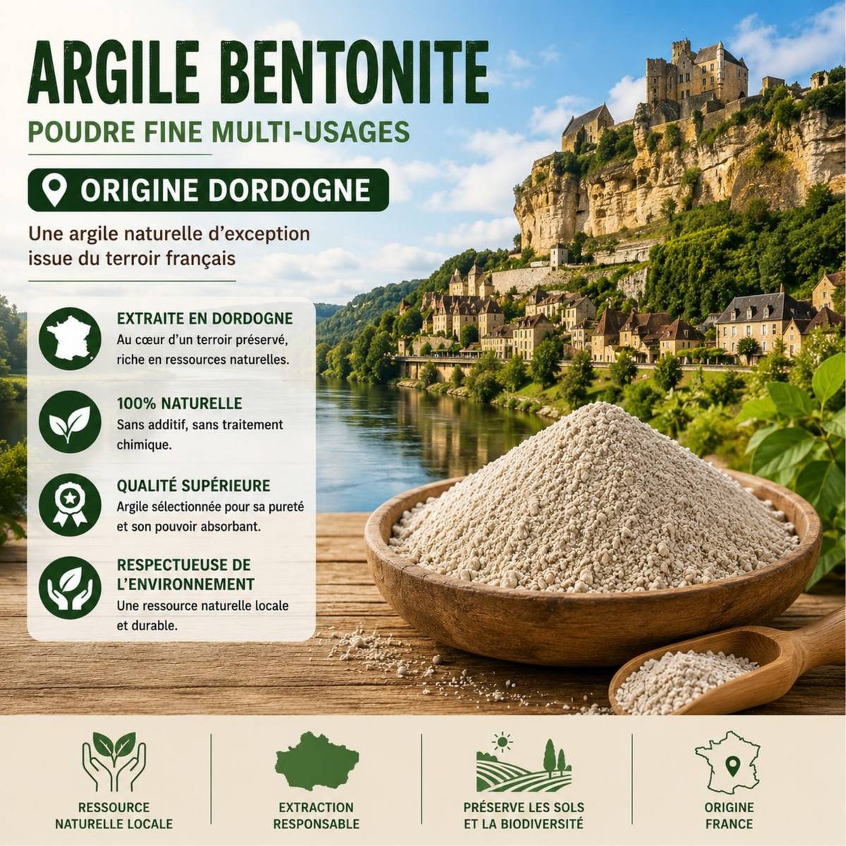 Tout pour les nuisibles - Argile Bentonite Naturelle en Poudre 5 Kg SOLU'CONTROL – Pouvoir Absorbant – Rétention d'Eau – Jardin, Terreau, Sols Sableux, Humidité et Litière - Image 7