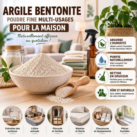 Tout pour les nuisibles - Argile Bentonite Naturelle en Poudre 5 Kg SOLU'CONTROL – Pouvoir Absorbant – Rétention d'Eau – Jardin, Terreau, Sols Sableux, Humidité et Litière - Image 6