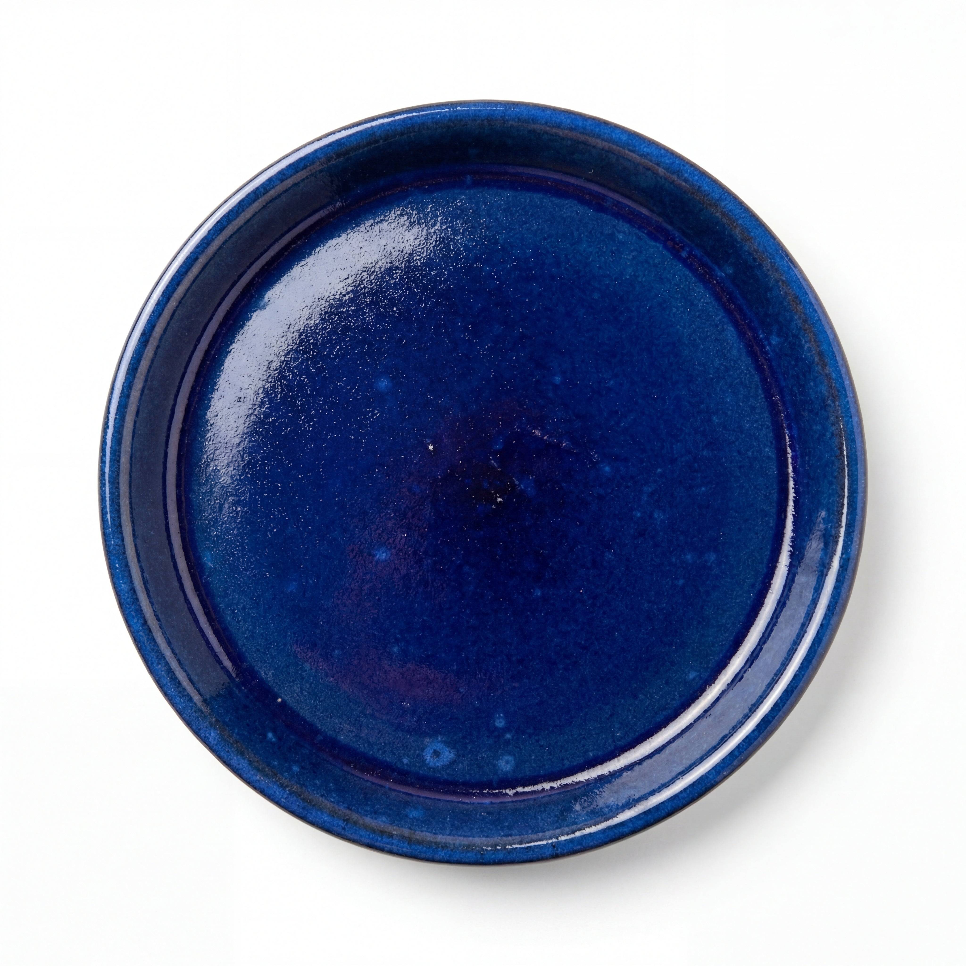 Soucoupe ronde 28cm bleu majorelle - Image 1
