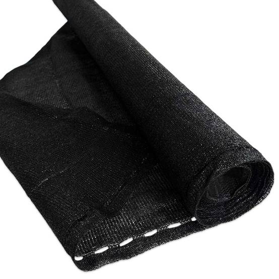 Bâche brise vue 1,5x10 m 185g/m² - brise vent noir en polyéthylène renforcé - pare vue occultant idéal pour votre jardin - Image 2