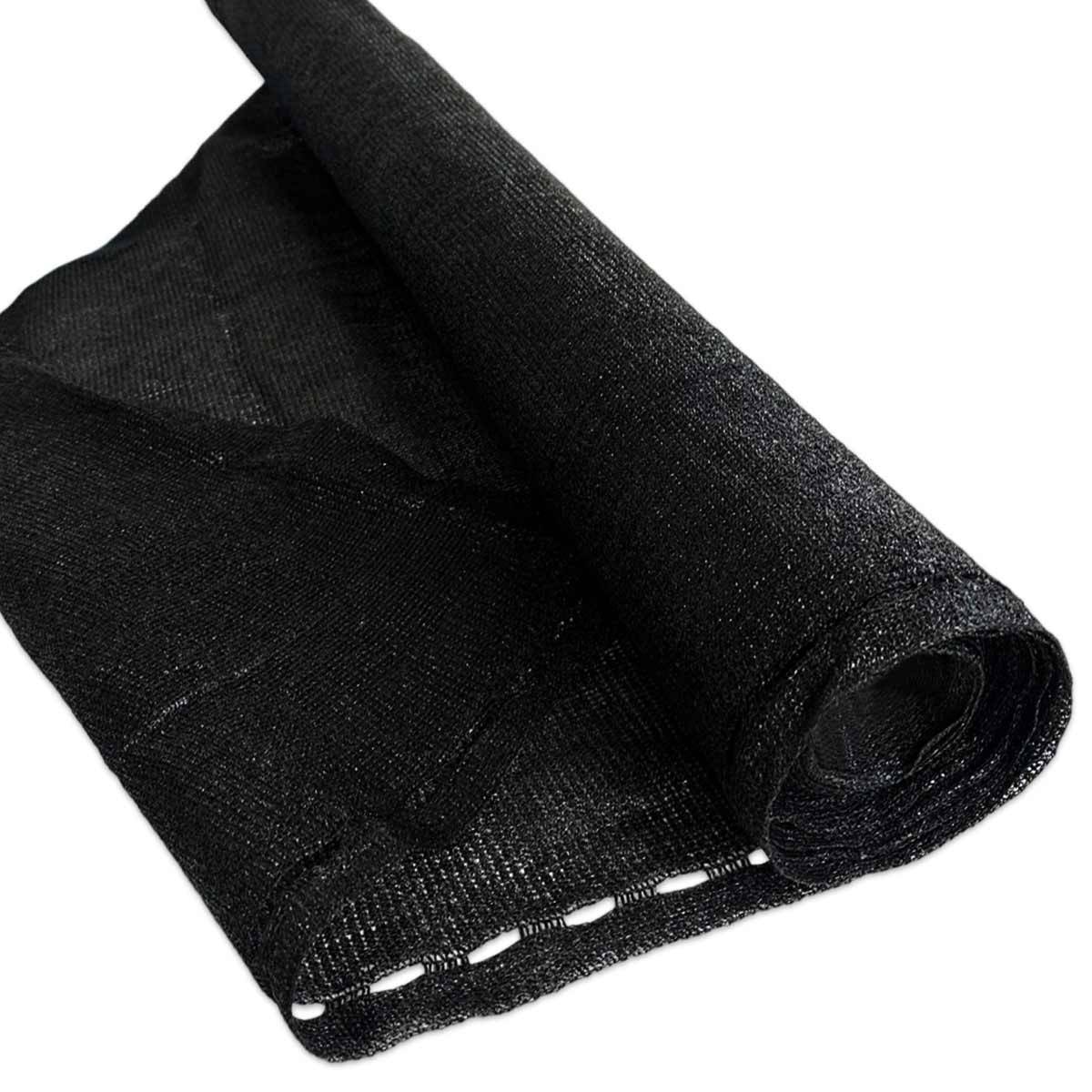 Bâche brise vue 1,5x10 m 185g/m² - brise vent noir en polyéthylène renforcé - pare vue occultant idéal pour votre jardin - Image 2