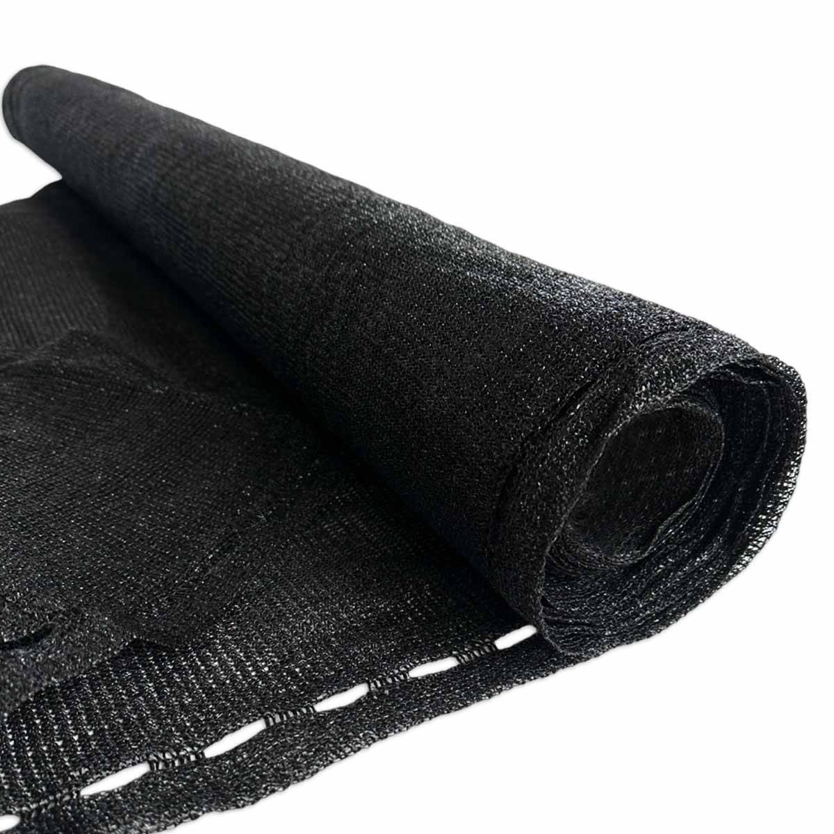 Bâche brise vue 1,5x10 m 185g/m² - brise vent noir en polyéthylène renforcé - pare vue occultant idéal pour votre jardin - Image 1