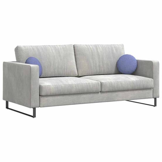 Coussins de Sol Ronds en Tissu Lot de 2 Moelleux et Déhoussables pour Chambre d'Enfant Bleu Denim Ø30 cm – ComfortXL Outdoor Living - Image 3