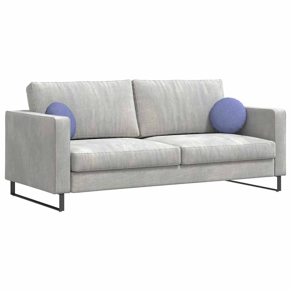 Coussins de Sol Ronds en Tissu Lot de 2 Moelleux et Déhoussables pour Chambre d'Enfant Bleu Denim Ø30 cm – ComfortXL Outdoor Living - Image 3