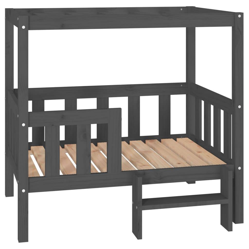 Lit pour chien bois de pin gris 95.5 x 73.5 x 90 cm - PANGIVO - Image 2