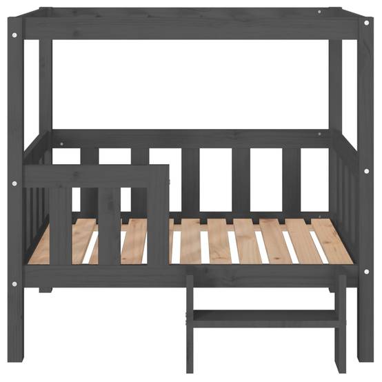 Lit pour chien bois de pin gris 95.5 x 73.5 x 90 cm - PANGIVO - Image 5