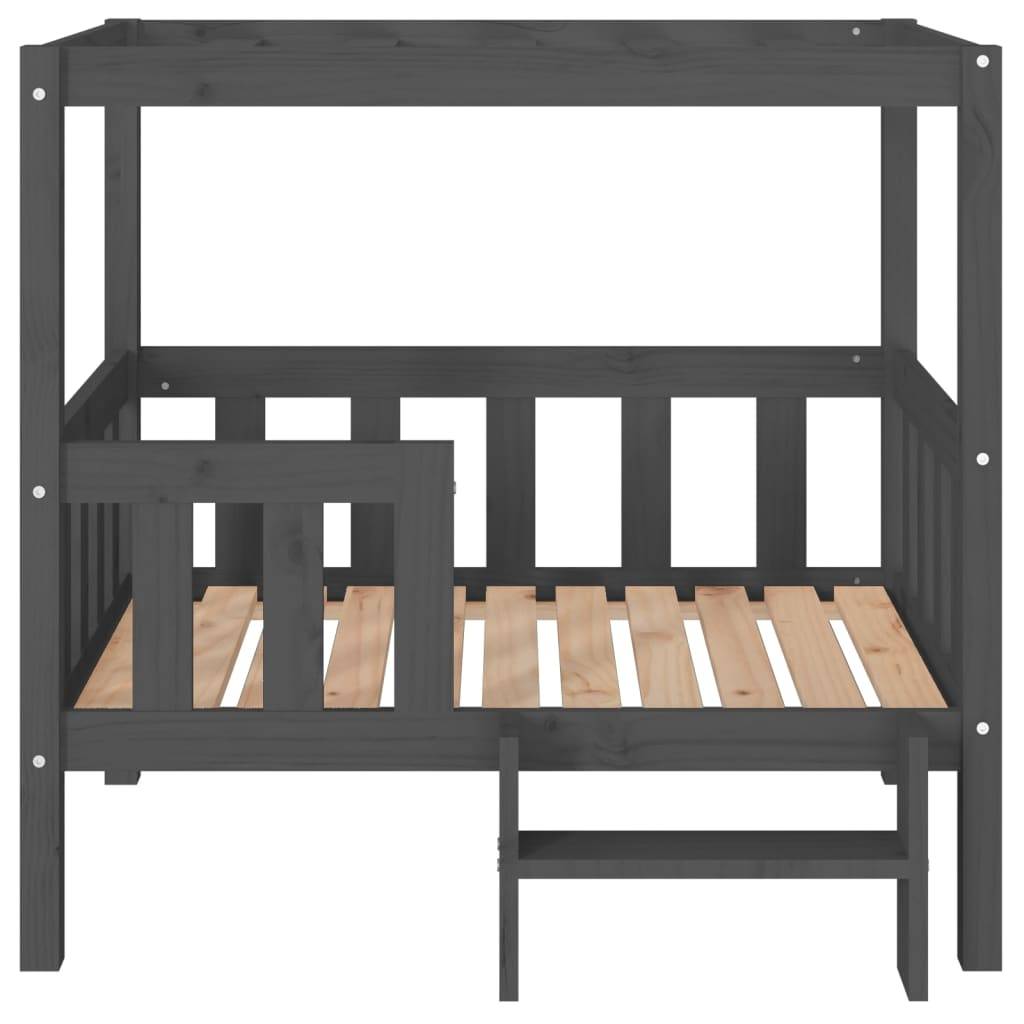 Lit pour chien bois de pin gris 95.5 x 73.5 x 90 cm - PANGIVO - Image 5