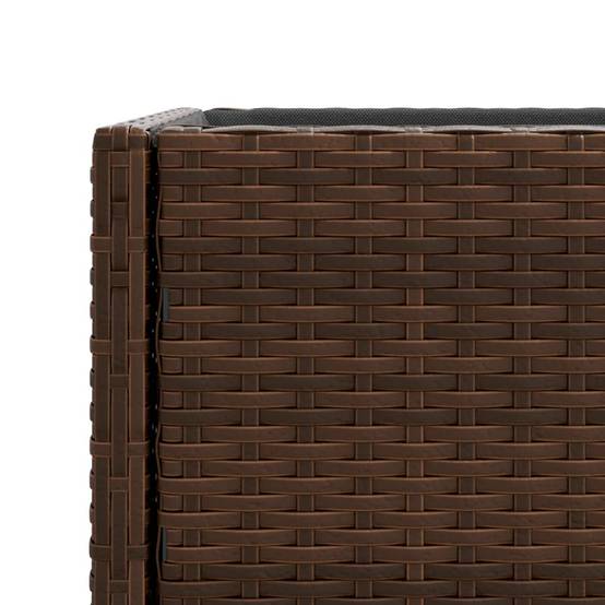 Jardinière, Bac à fleurs, Pot de fleurs avec étagère marron résine tressée - Image 10