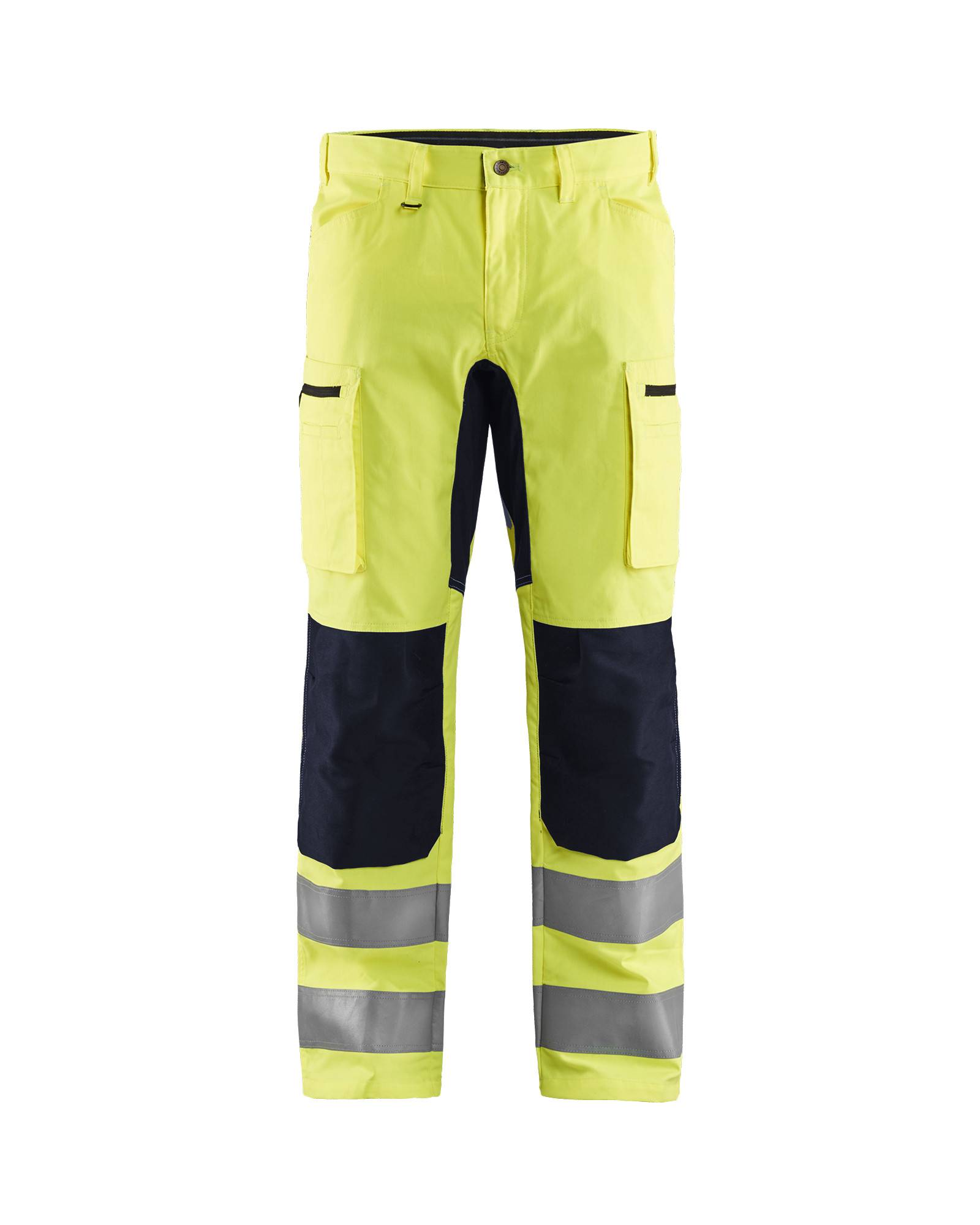 Pantalon artisan haute-visibilité +stretch Jaune fluo/Noir | 158518113399 - Blaklader