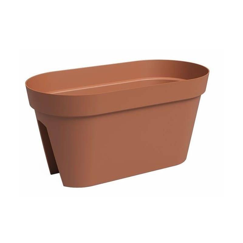 Jardiniere Balcon - Plastique - Terre Cuite - Rectangulaire - L60 X P30 X H30cm - Artevasi - Image 1