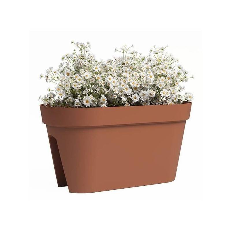 Jardiniere Balcon - Plastique - Terre Cuite - Rectangulaire - L60 X P30 X H30cm - Artevasi - Image 2