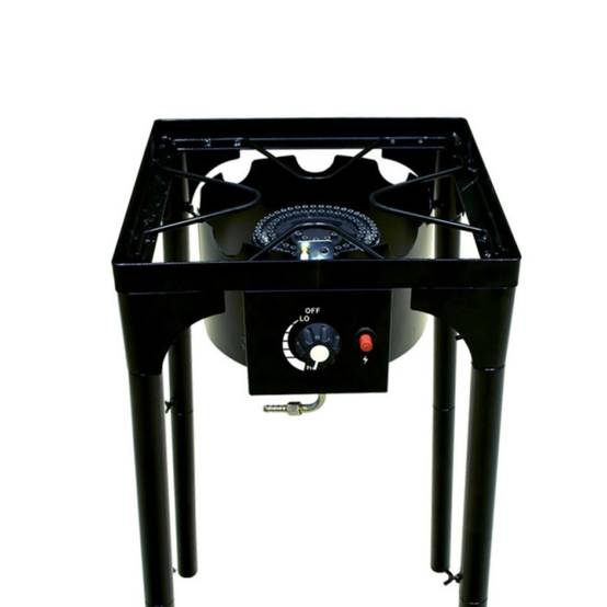 Cuisinière à Gaz 8,8kW 40x40cm Brûleur Fonte - Réchaud Camping Puissant