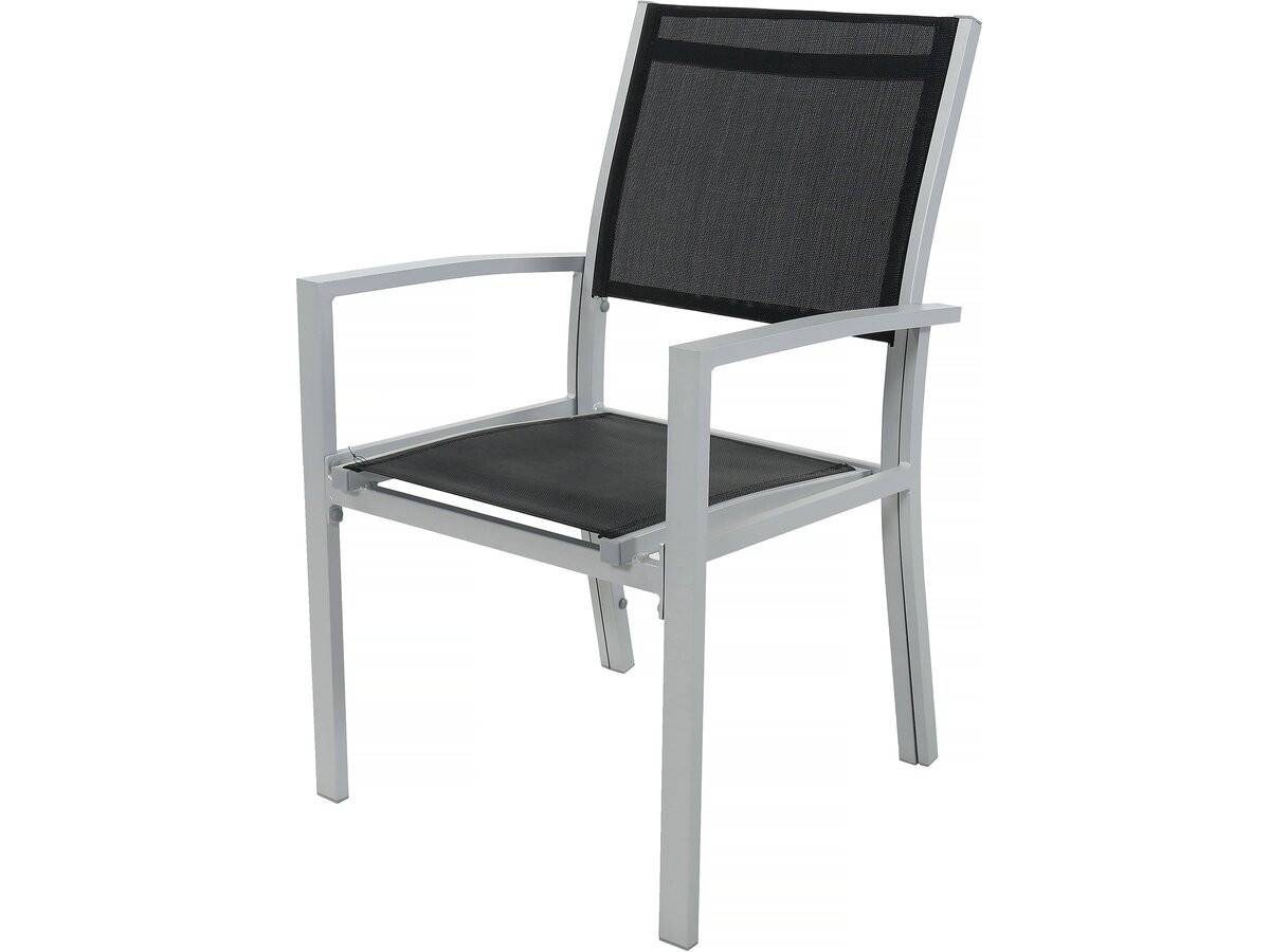 Table Extensible Et Chaises De Jardin En Aluminium "lagos" - 200/320 X 105 X 76 Cm - 12 Chaises - Noir -habitat Et Jardin - Image 4