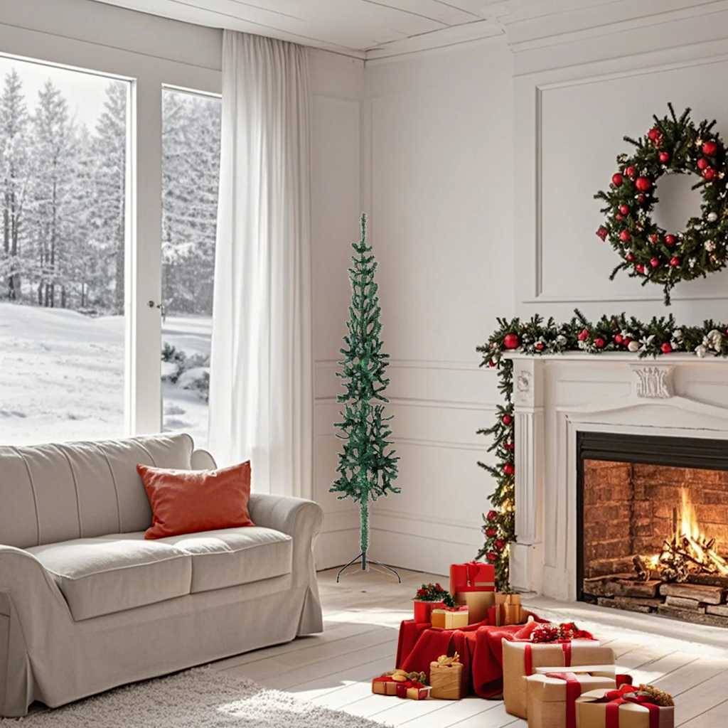 ComfortXL - Demi-sapin de Noël mural PVC gain de place pour salon Vert 150 cm – ComfortXL Outdoor Living - Image 2