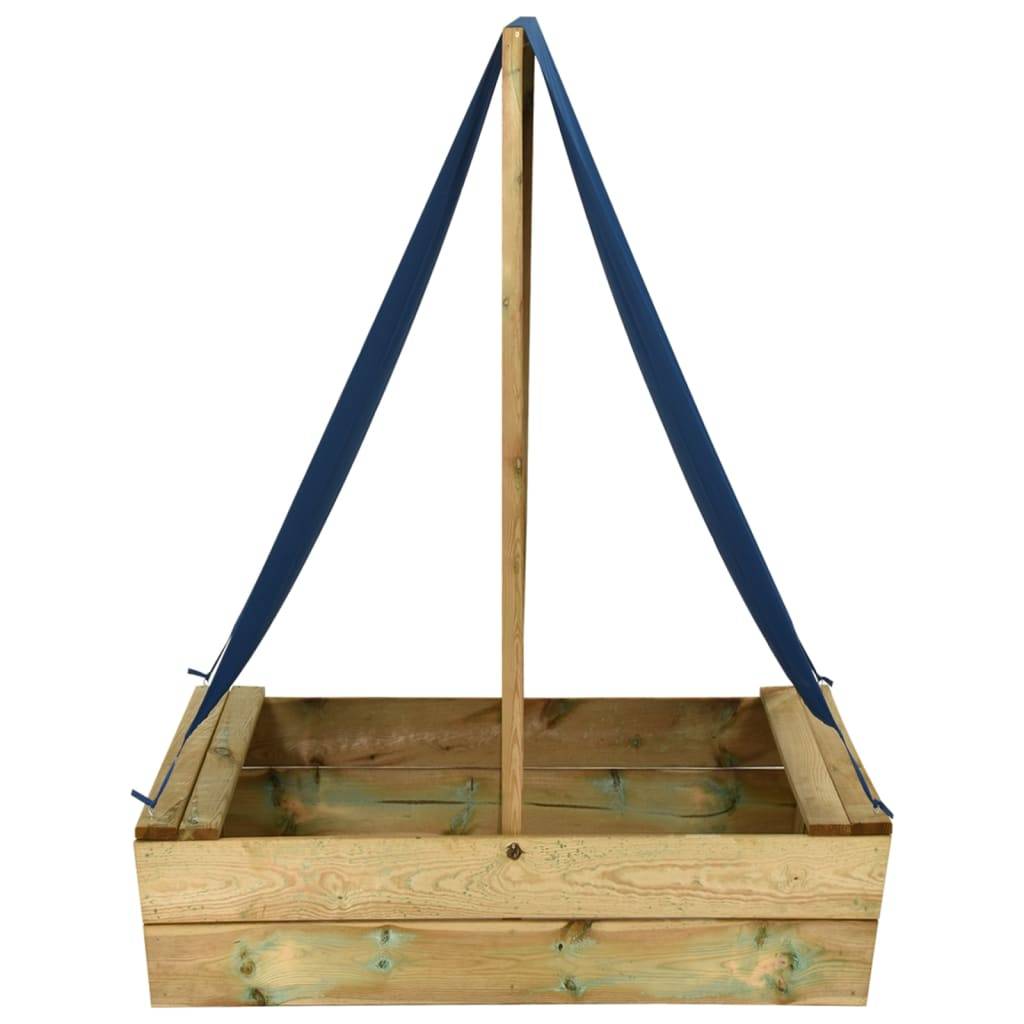 Autre - Bac à sable avec toit 80x60x97,5 cm Bois de pin imprégné - Image 2