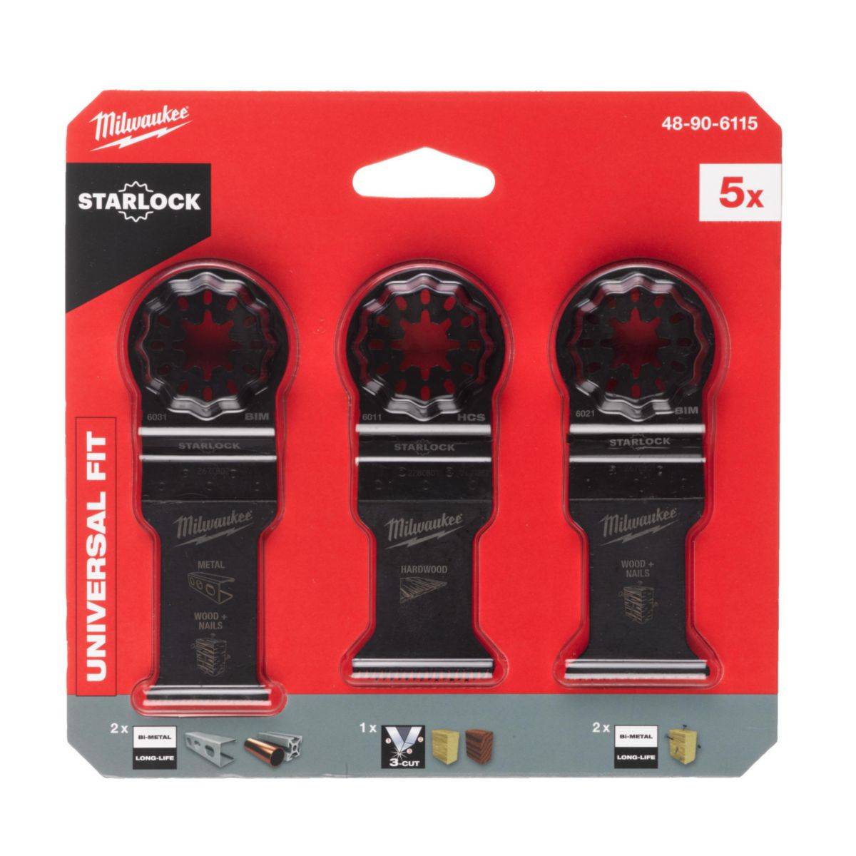 Coffrets 5 lames de Multi-Tools pour Bois et Métal - MILWAUKEE - 48906115 - Image 2