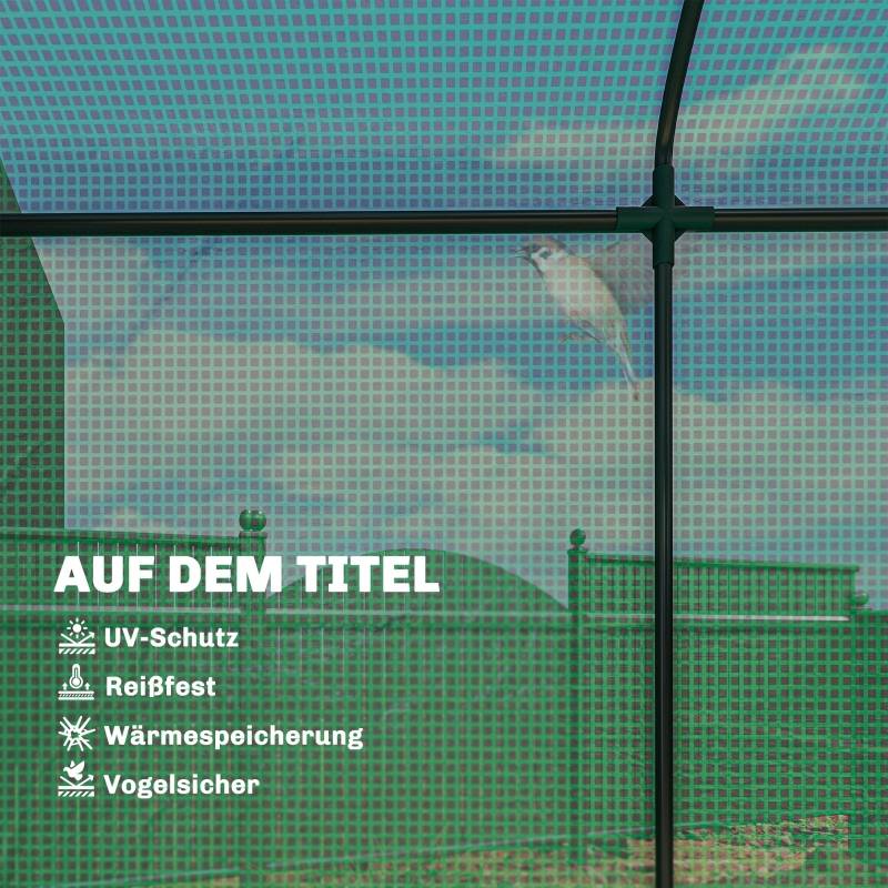 ComfortXL - Serre de jardin acier et bâche PE pour tomates avec porte enroulable 200x75x188cm vert - ComfortXL Outdoor Living - Image 5
