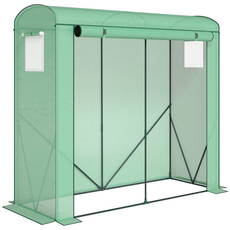 ComfortXL - Serre de jardin acier et bâche PE pour tomates avec porte enroulable 200x75x188cm vert - ComfortXL Outdoor Living - Image 2