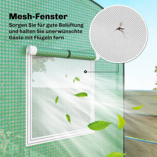 ComfortXL - Serre de jardin acier et bâche PE pour tomates avec porte enroulable 200x75x188cm vert - ComfortXL Outdoor Living - Image 7