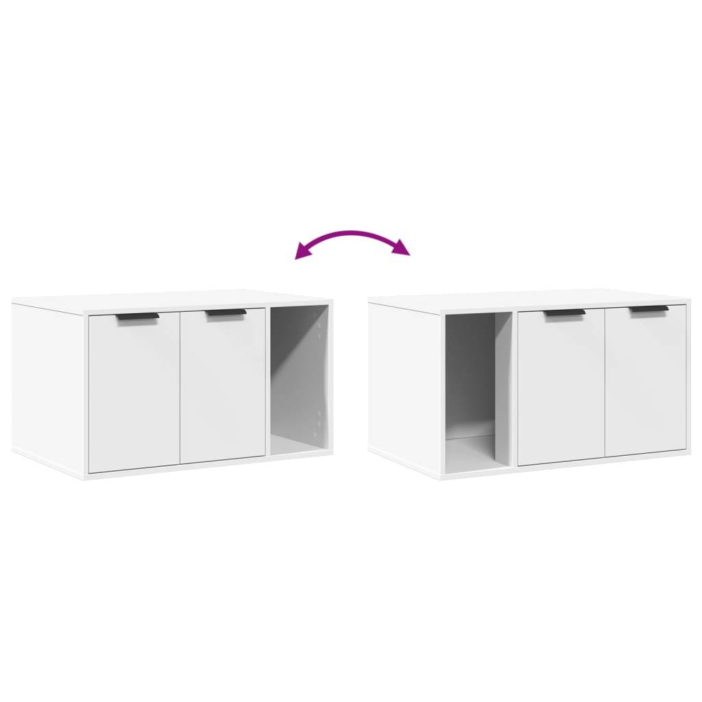 Prolenta Premium - Meuble à litière pour chat bois blanc 80 x 50 x 45 cm - Prolenta premium p357.7 - Image 8