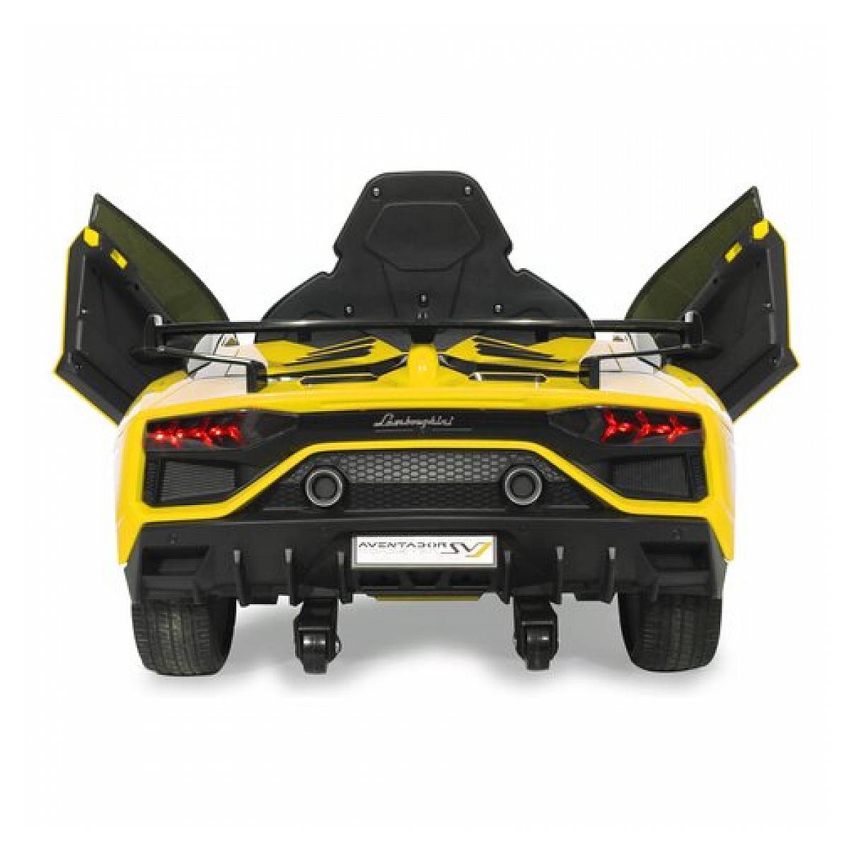 Voiture électrique Lamborghini Aventador SVJ jaune 12V avec télécommande 2,4GHz - Image 3