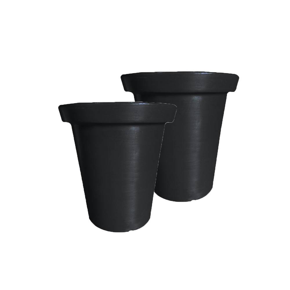 Pot de fleurs rond xxl delight 760l-lot de 2 - plast'up rotomoulage - Image 1