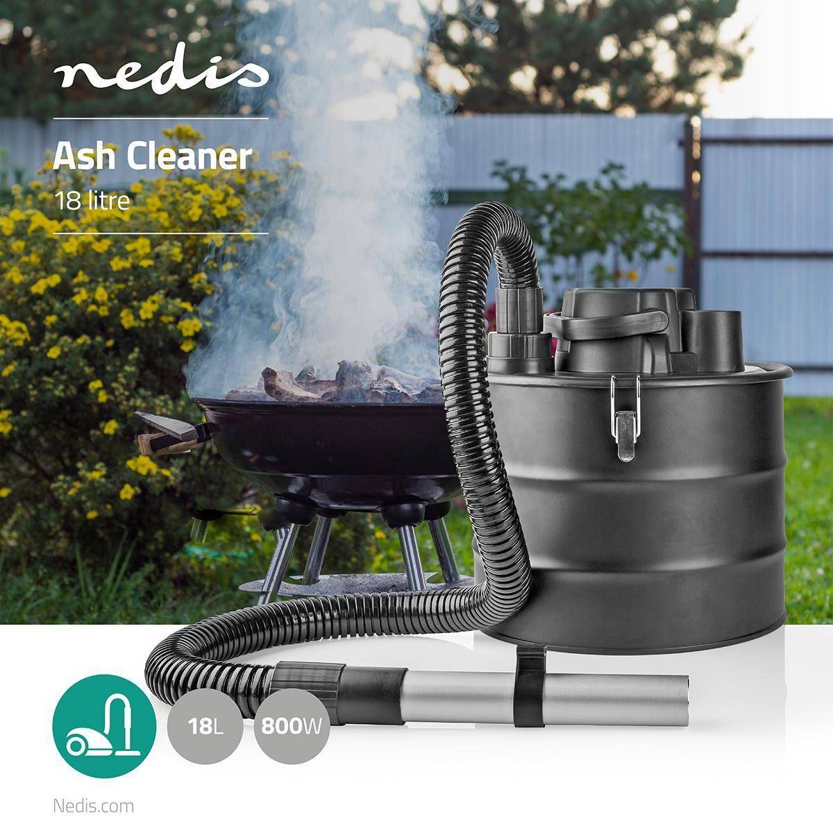 Aspirateur de cendres 18L 800 W sans sac – Filtre HEPA, Cendres chaudes et froides Idéal Cheminée, Poêle à bois& Barbecue NEDIS - Image 6