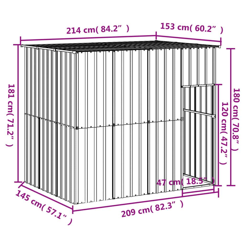 Niche plastique acier anthracite  214 x 153 x 181 cm  - Prolenta premium p3233.5 - Image 5