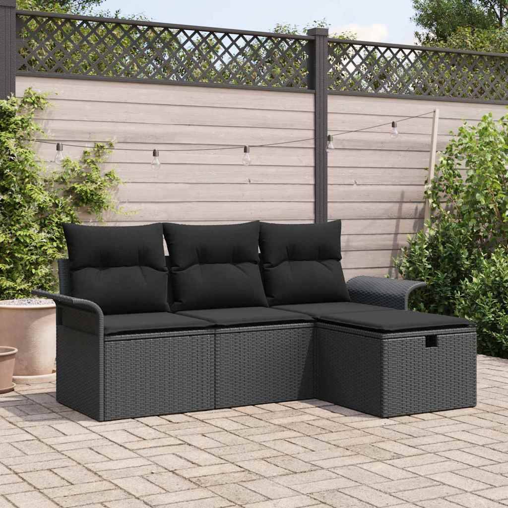 Vidaxl - Ensemble de canapé de jardin 4 pcs-Salons de jardin Poly rotin 970151 - Image 1