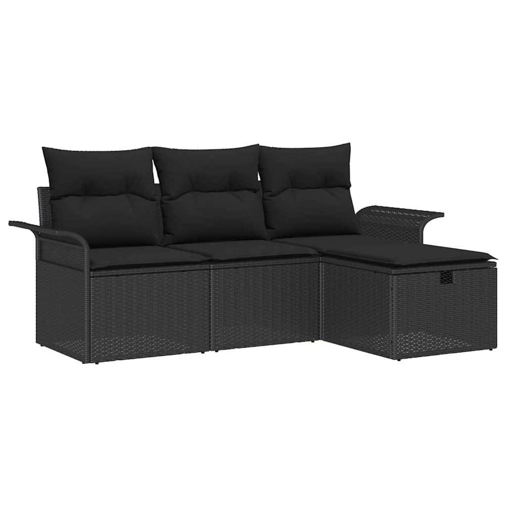 Vidaxl - Ensemble de canapé de jardin 4 pcs-Salons de jardin Poly rotin 970151 - Image 2