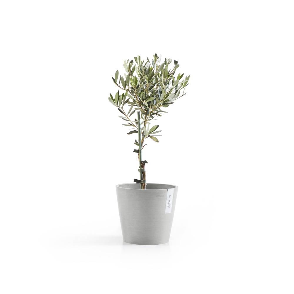 Ecopots - Pot Rond Amsterdam 20 Blanc Gris - Ø 20 x H. 17,5 cm - 4 L ECOPOTS - Image 3