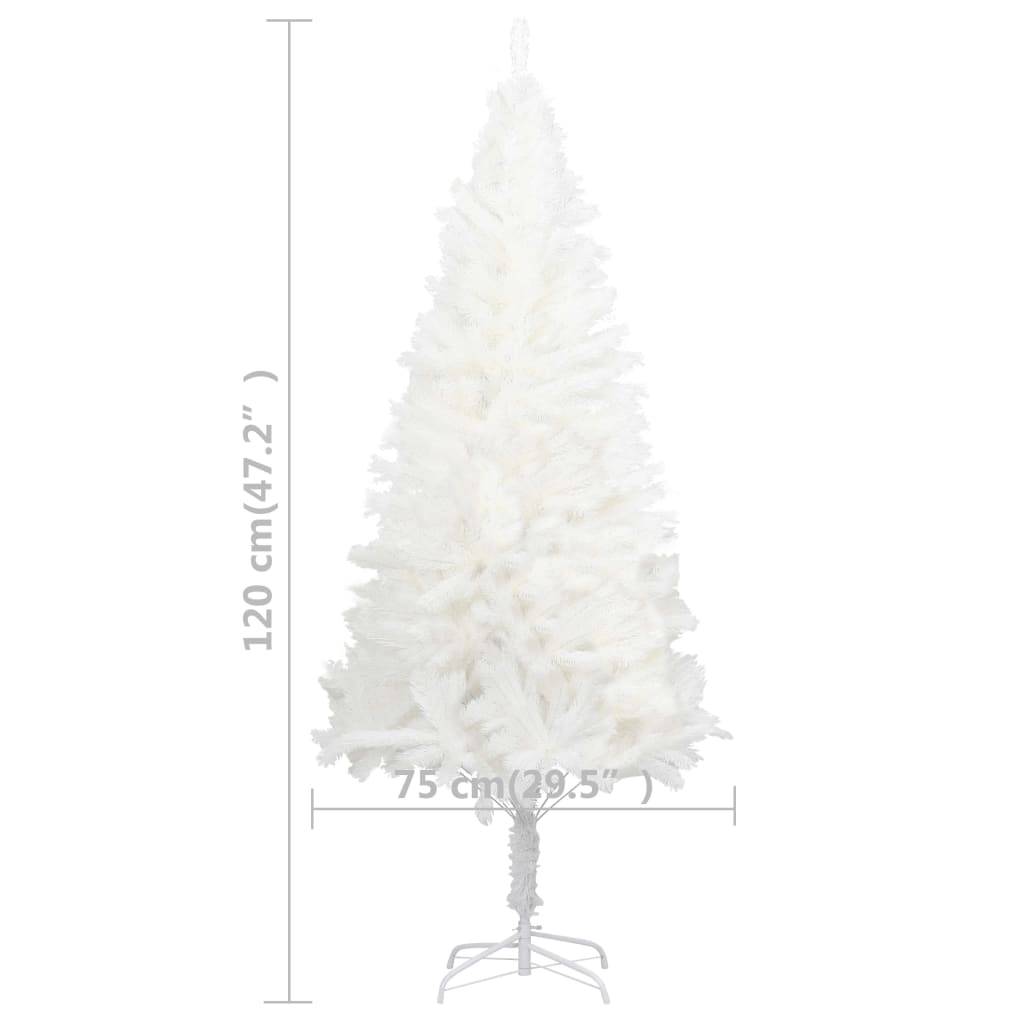 Sapin De Noël - Arbre de Noël artificiel aiguilles réalistes blanc 120 cm - Image 6