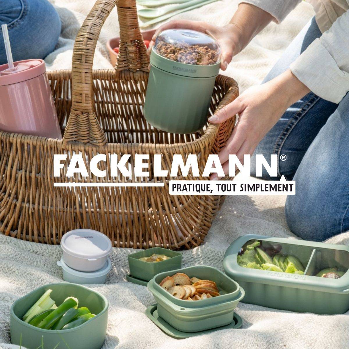 Lot de 2 lunch box 1L avec 2 ustensiles de cuisine Fackelmann Storage - Image 8
