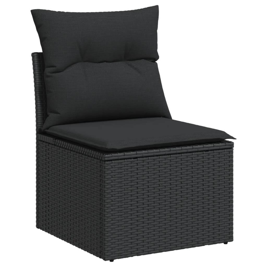 ComfortXL - Petit salon de jardin 3 places en résine tressée modulable pour balcon et terrasse Noir – ComfortXL Outdoor Living - Image 4