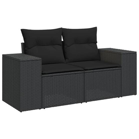 ComfortXL - Petit salon de jardin 3 places en résine tressée modulable pour balcon et terrasse Noir – ComfortXL Outdoor Living - Image 3