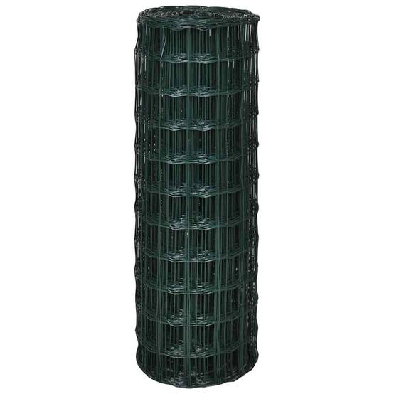Grillage Euro Acier Plastifié Clôture Jardin Volaille Maille 76x63mm Vert 25x0,8m - ComfortXL Outdoor Living - Image 3