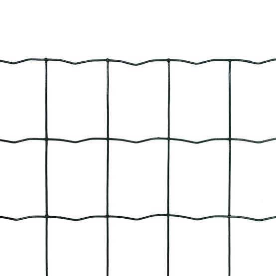 Grillage Euro Acier Plastifié Clôture Jardin Volaille Maille 76x63mm Vert 25x0,8m - ComfortXL Outdoor Living - Image 2