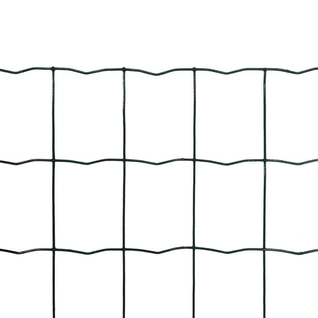 Grillage Euro Acier Plastifié Clôture Jardin Volaille Maille 76x63mm Vert 25x0,8m - ComfortXL Outdoor Living - Image 2