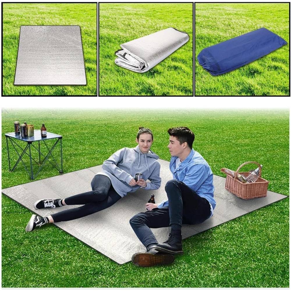Tapis-Tapis de camping isolant 200x200 cm aluminium double face - Living123 - Image 4