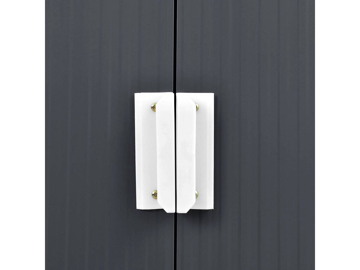Abri De Jardin Métal - "vegas" - 7.06 M² Avec Panneaux Solaires - Gris -habitat Et Jardin - Image 6