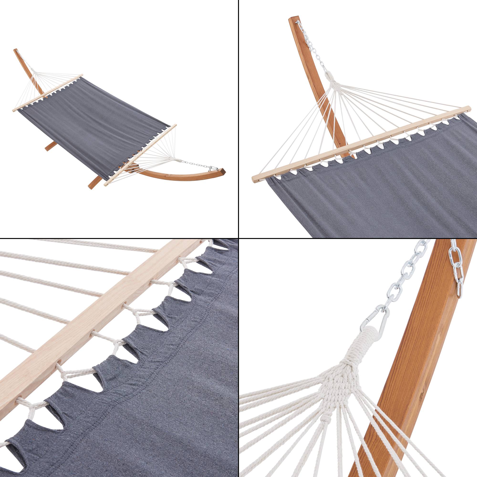 Hamac avec Grand Cadre en Bois Langadia 415 x 120 x 125 cm [en.casa] - Image 7