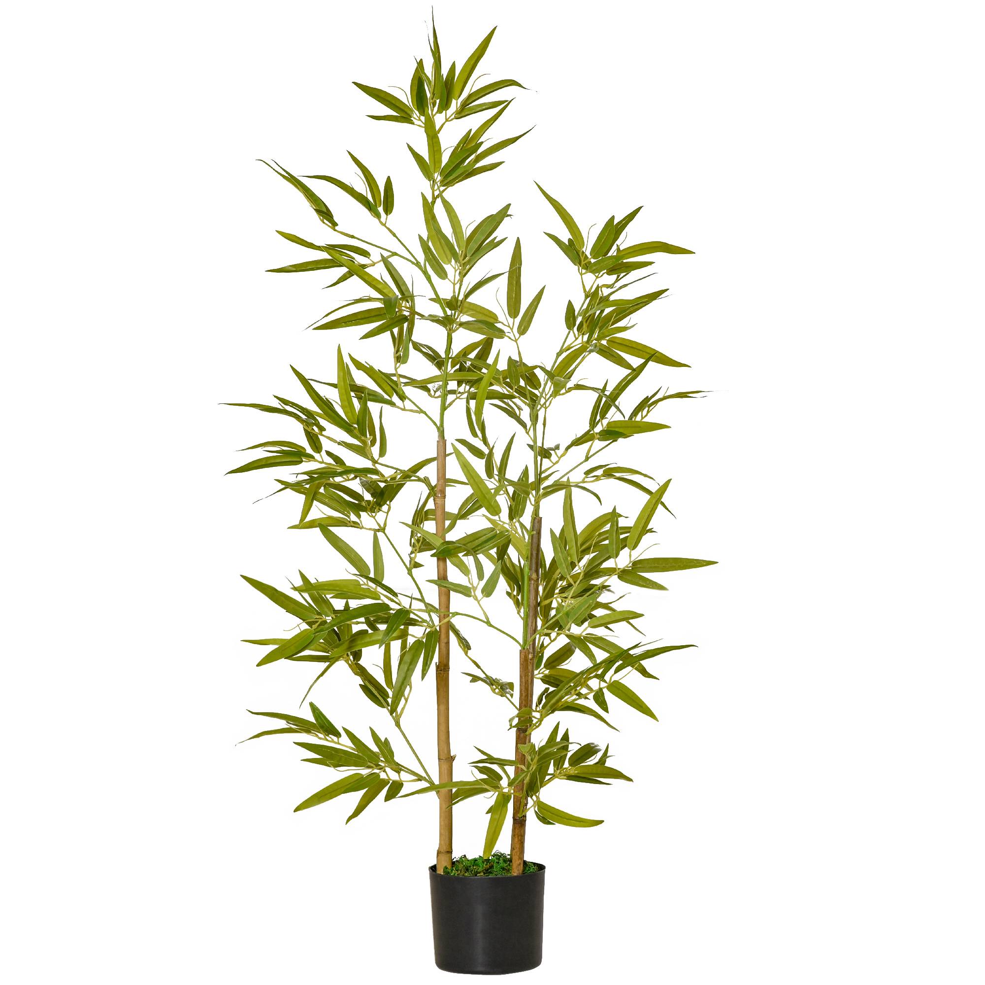 Sans Marque - Plante artificielle d'intérieur de 120 cm en pot avec 336 feuilles, faux bambou réaliste pour une utilisation intérieure et extérieure - Image 1