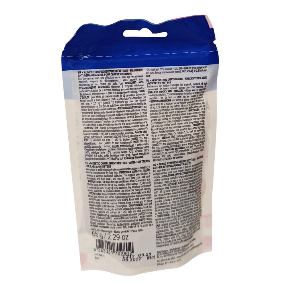 Francodex - Friandises Anti Démangeaisons 65 g pour chats et chatons. - Image 2