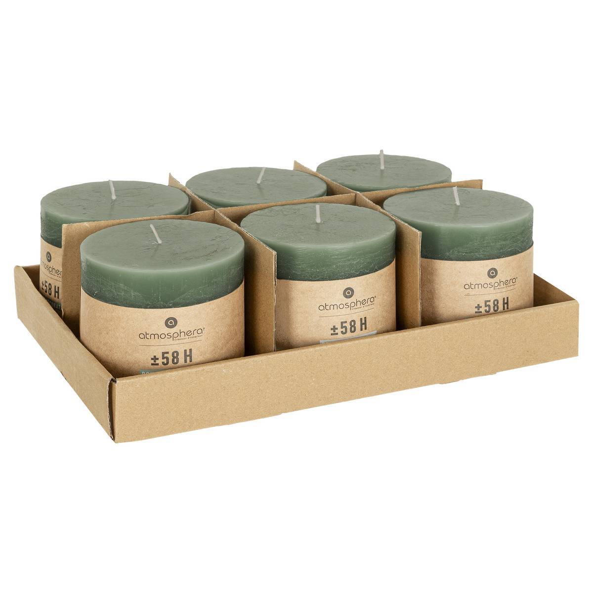 Atmosphera - Bougie rustique vert eucalyptus 663g - Atmosphera Créateur d'intérieur - Image 5