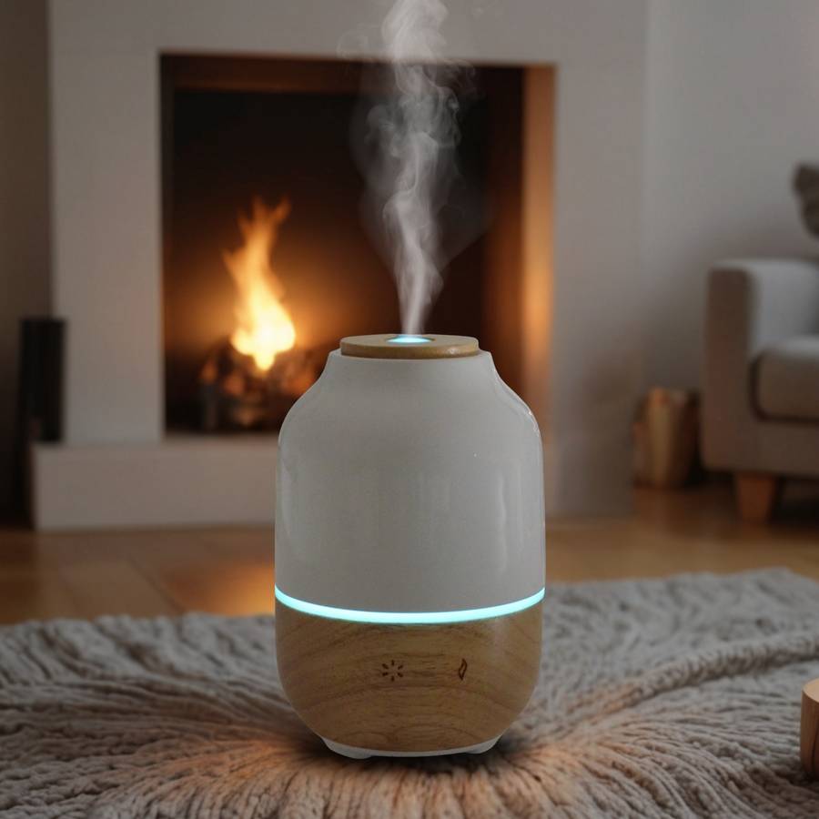 Zen'Arôme Diffuseur Huile Essentielle Purisia + 3 Huiles Essentielles "Trio de Noël" - Matériaux Naturels Bois et Céramique - Image 2