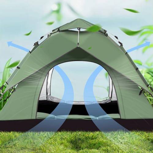 C Tente de camping 3 personnes tente pop up imperméable ventilée avec 2 C Tente de camping 3 personnes tente pop up imperméable ventilée avec 2