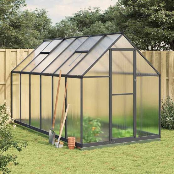 Serre Jardin Aluminium Polycarbonate Culture 5,64m² Anthracite - ComfortXL Outdoor Living - Image 1