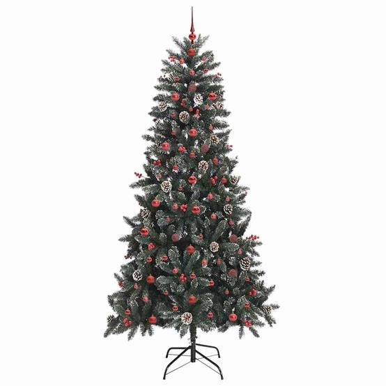 ComfortXL - Kit Sapin de Noël Enneigé 240 cm, Complet avec 300 LED, Boules et Pommes de Pin – ComfortXL Outdoor Living - Image 4